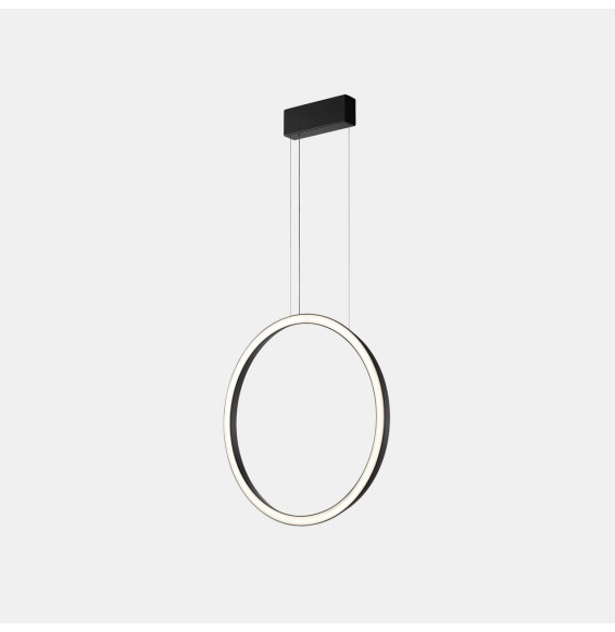 LedsC4 - Luminaria colgante circular vertical SIDE 900mm superficie LED 45,6W 1529lm 3000K negro
