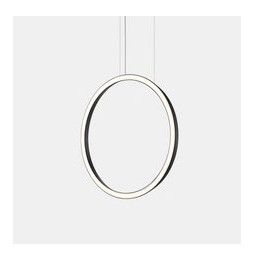 LedsC4 - Luminaria colgante circular vertical SIDE 600mm empotrado LED 31,7W 1209lm 2700K 0-10V negro