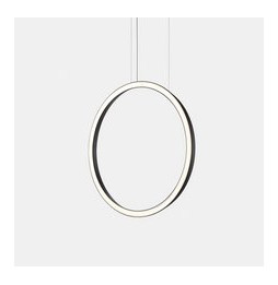 LedsC4 - Luminaria colgante circular vertical SIDE 600mm empotrado LED 31,7W 1413lm 3000K DALI negro