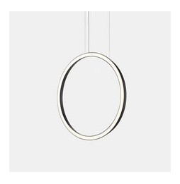 LedsC4 - Luminaria colgante circular vertical SIDE 1200mm empotrado LED 63,5W 2825lm 3000K 0-10V negro