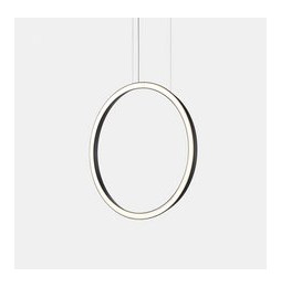 LedsC4 - Luminaria colgante circular vertical SIDE 1200mm empotrado LED 63,5W 3228lm 4000K 0-10V negro