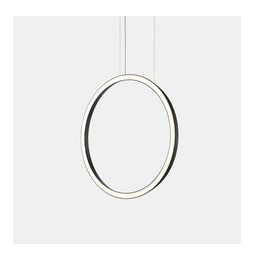 LedsC4 - Luminaria colgante circular vertical SIDE 600mm empotrado LED 31,7W 1413lm 3000K 0-10V negro