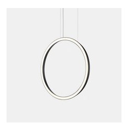 LedsC4 - Luminaria colgante circular vertical SIDE 600mm empotrado LED 31,7W 1209lm 2700K DALI negro