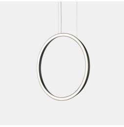 LedsC4 - Luminaria colgante circular vertical SIDE 900mm empotrado LED 45,6W 1529lm 3000K negro