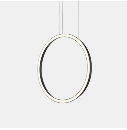 LedsC4 - Luminaria colgante circular vertical SIDE 900mm empotrado LED 45,6W 1748lm 4000K 0-10V negro