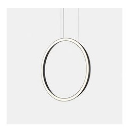 LedsC4 - Luminaria colgante circular vertical SIDE 900mm empotrado LED 45,6W 1748lm 4000K 0-10V negro