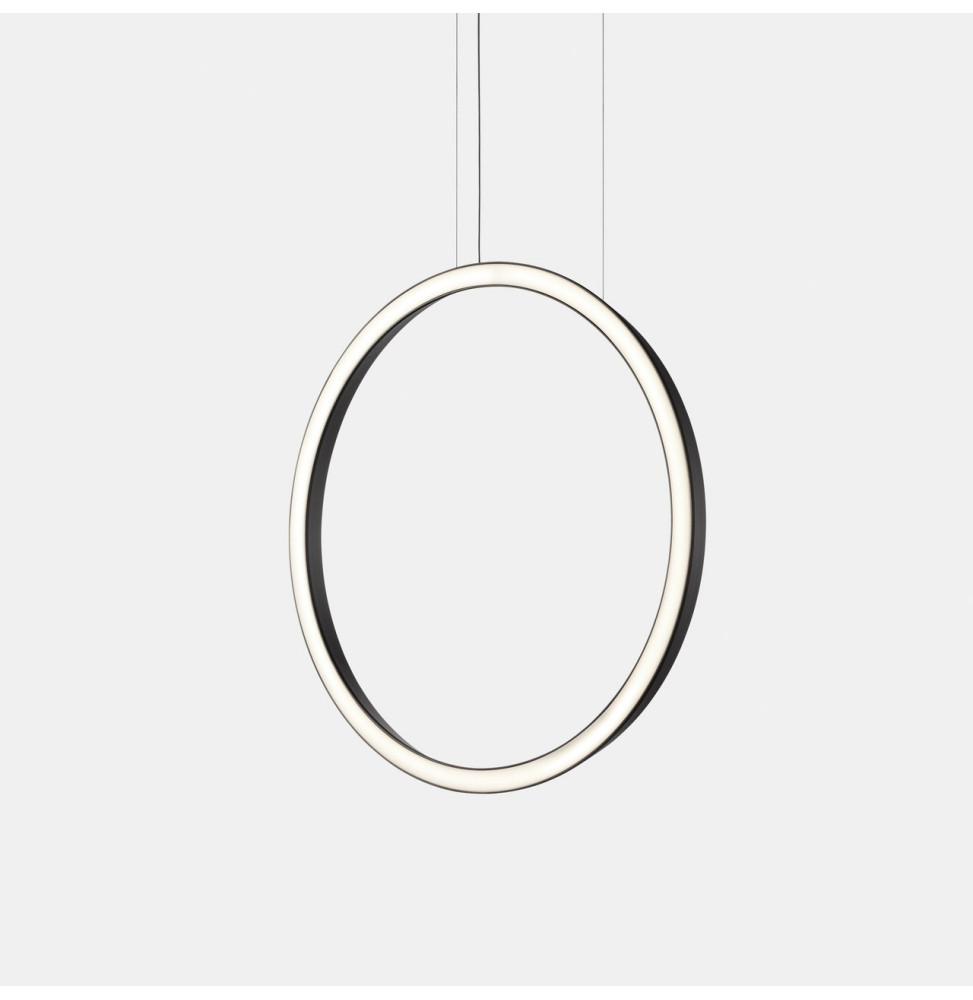LedsC4 - Luminaria colgante circular vertical SIDE 900mm empotrado LED 45,6W 1748lm 4000K negro LedsC4 - Luminaria colgante circular vertical SIDE 900mm empotrado LED 45,6W 1748lm 4000K negro