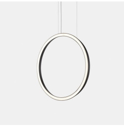 LedsC4 - Luminaria colgante circular vertical SIDE 900mm empotrado LED 45,6W 1748lm 4000K negro