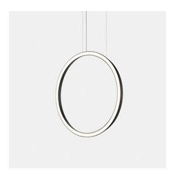 LedsC4 - Luminaria colgante circular vertical SIDE 900mm empotrado LED 45,6W 1529lm 3000K DALI negro