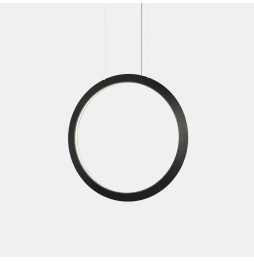 LedsC4 - Luminaria colgante circular vertical INWARD 900mm LED 45,6W 1438lm 2700K 0-10V negro