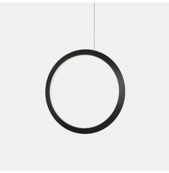 LedsC4 - Luminaria colgante circular vertical INWARD 900mm LED 45,6W 1438lm 2700K negro