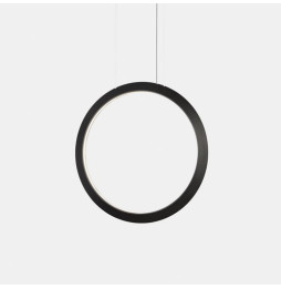LedsC4 - Luminaria colgante circular vertical INWARD 1200mm LED 63,5W 2106lm 2700K DALI negro
