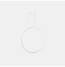 LedsC4 - Luminaria colgante circular vertical INWARD 900mm LED 45,6W 1677lm 3000K 0-10V blanco
