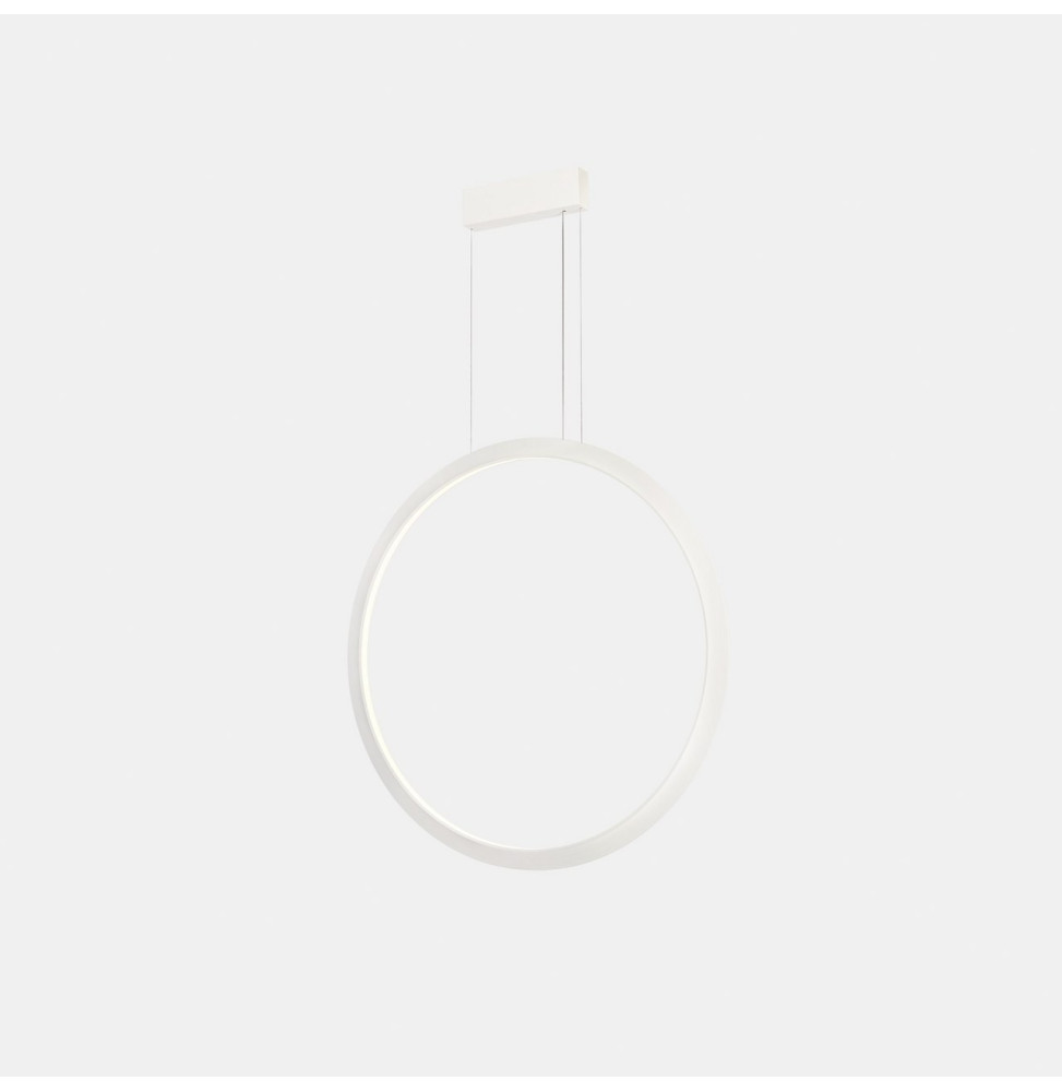 LedsC4 - Luminaria colgante circular vertical INWARD 900mm LED 45,6W 1677lm 3000K 0-10V blanco