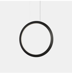 LedsC4 - Luminaria colgante circular vertical INWARD 900mm LED 45,6W 1677lm 3000K 0-10V negro