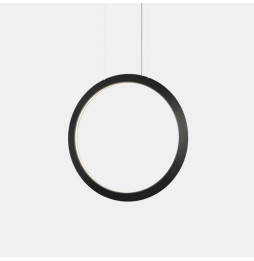 LedsC4 - Luminaria colgante circular vertical INWARD 900mm LED 45,6W 1677lm 3000K 0-10V negro