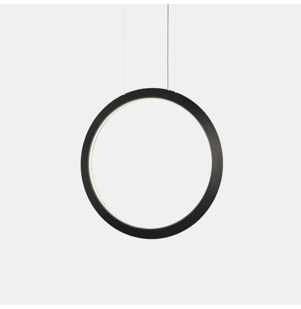 LedsC4 - Luminaria colgante circular vertical INWARD 900mm LED 45,6W 1677lm 3000K negro