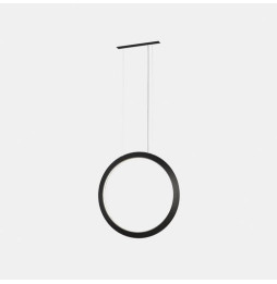LedsC4 - Luminaria colgante circular vertical INWARD 600mm empotrado LED 31,7W 1264lm 2700K DALI negro