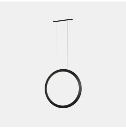 LedsC4 - Luminaria colgante circular vertical INWARD 600mm empotrado LED 31,7W 1475lm 3000K DALI negro