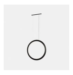 LedsC4 - Luminaria colgante circular vertical INWARD 600mm empotrado LED 31,7W 1475lm 3000K DALI negro