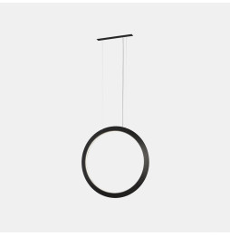 LedsC4 - Luminaria colgante circular vertical INWARD 900mm empotrado LED 45,6W 1917lm 4000K negro