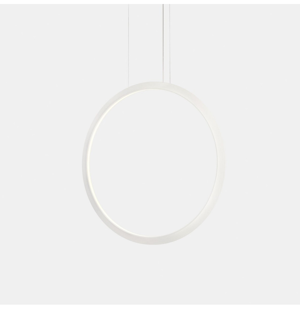 LedsC4 - Luminaria colgante circular vertical INWARD 900mm empotrado LED 45,6W 1677lm 3000K DALI blanco