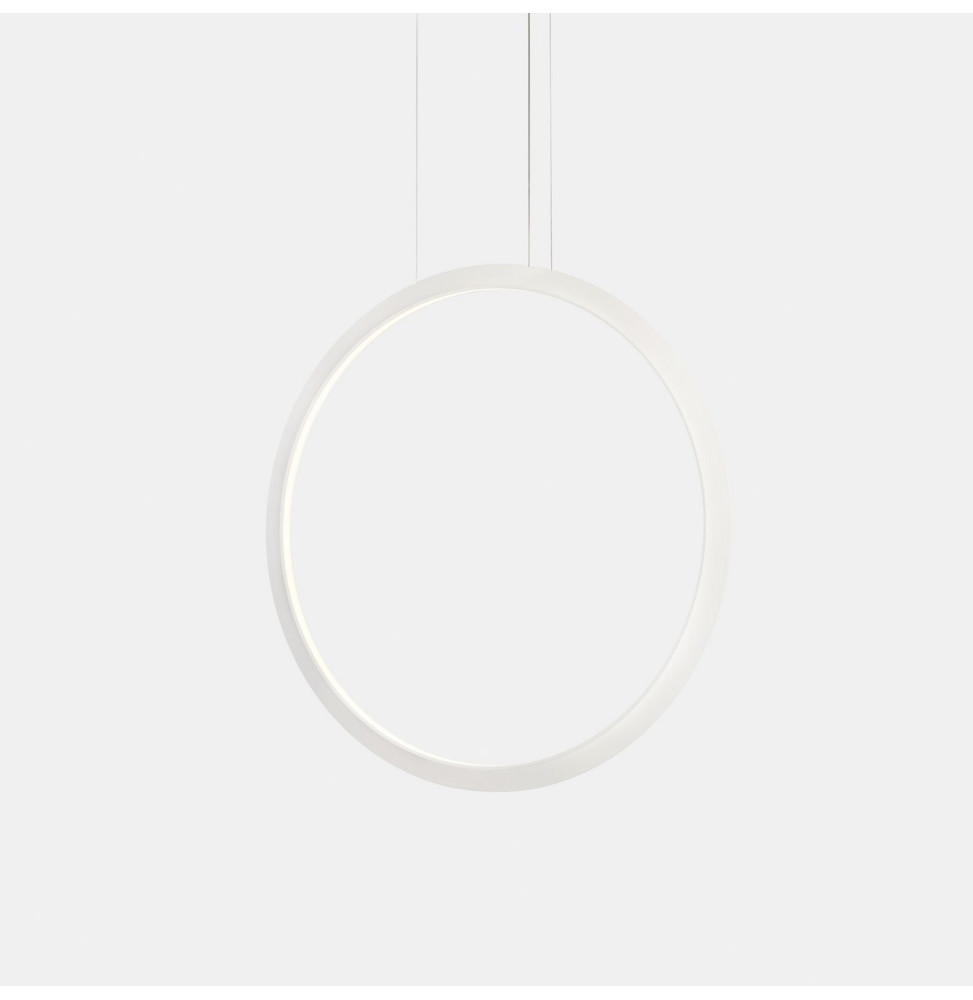 LedsC4 - Luminaria colgante circular vertical INWARD 900mm empotrado LED 45,6W 1677lm 3000K 0-10V blanco