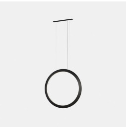 LedsC4 - Luminaria colgante circular vertical INWARD 900mm empotrado LED 45,6W 1917lm 4000K DALI negro