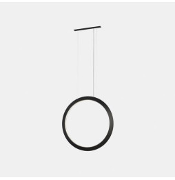 LedsC4 - Luminaria colgante circular vertical INWARD 900mm empotrado LED 45,6W 1917lm 4000K 0-10V negro