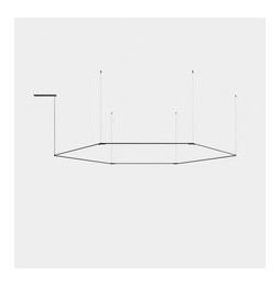 LedsC4 - Luminaria colgante TUBS modular LED 135W 5060lm 3000K DALI negro
