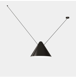 LedsC4 - Luminaria colgante Super ATTIC cónica V 1250mm E27 23W negro