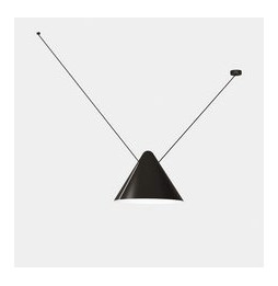 LedsC4 - Luminaria colgante Super ATTIC cónica V 1250mm E27 23W negro