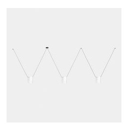 LedsC4 - Luminaria colgante Super ATTIC rectangular 1200mm 3xE27 23W blanco negro