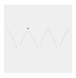 LedsC4 - Luminaria colgante Super ATTIC rectangular 2200mm 3xE27 23W blanco negro