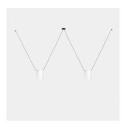 LedsC4 - Luminaria colgante Super ATTIC rectangular 1200mm 2xE27 23W blanco negro