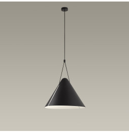 LedsC4 - Luminaria colgante Super ATTIC cónica E27 23W negro