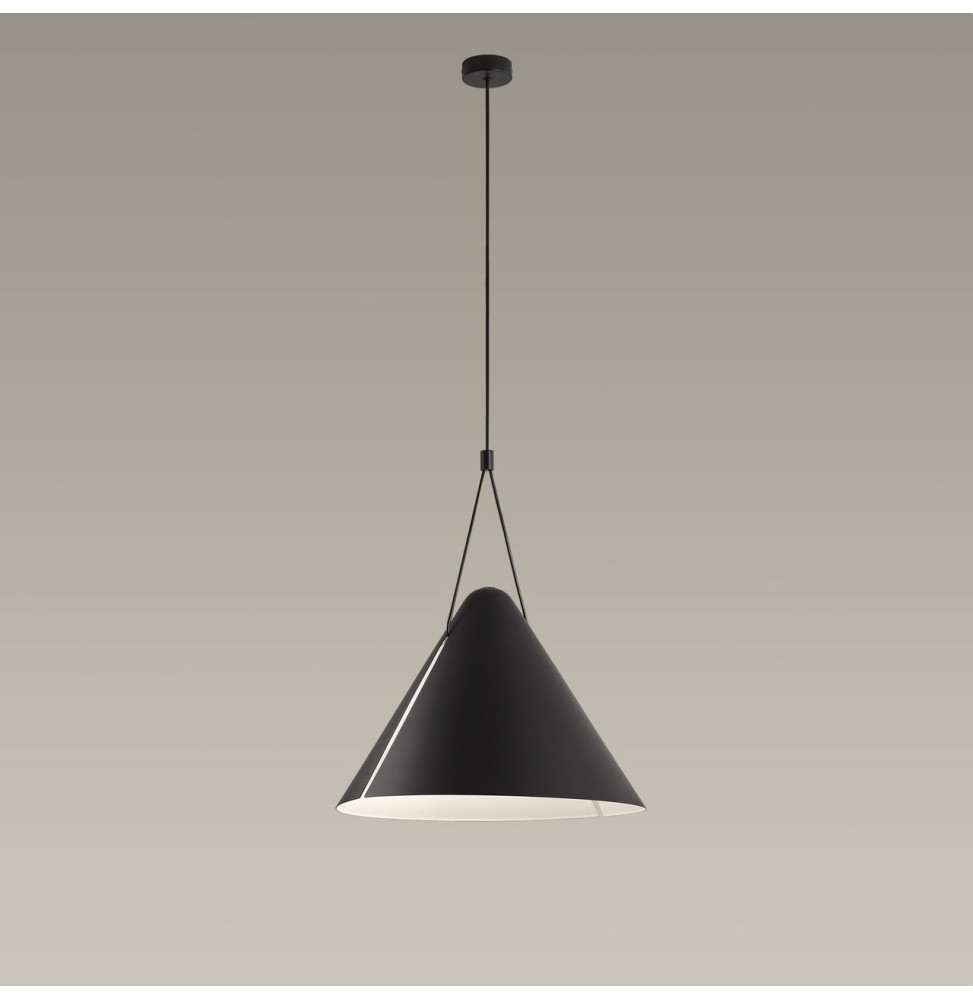 LedsC4 - Luminaria colgante Super ATTIC cónica E27 23W negro