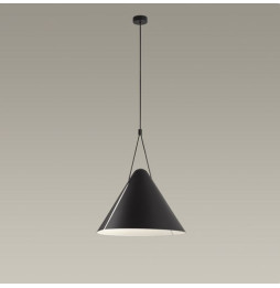 LedsC4 - Luminaria colgante Super ATTIC cónica E27 23W negro