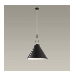 LedsC4 - Luminaria colgante Super ATTIC cónica E27 23W negro