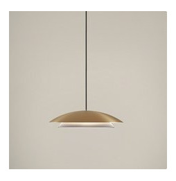 LedsC4 - Luminaria colgante NOWAY pequeña LED 16,5W 2700K corte de fase negro oro 618lm