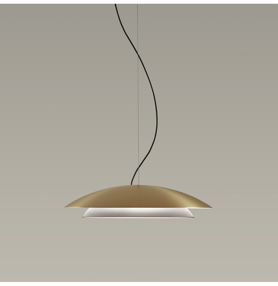 LedsC4 - Luminaria colgante NOWAY grande LED 21,7W 2700K negro oro 813lm