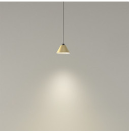 LedsC4 - Luminaria colgante D-TRACK cónica cable 2200mm E27 40W oro mate