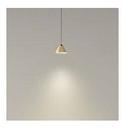LedsC4 - Luminaria colgante D-TRACK cónica cable 2200mm E27 40W oro mate