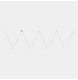 LedsC4 - Luminaria colgante Super ATTIC rectangular 2200mm 4xE27 23W blanco negro