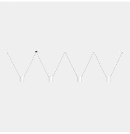 LedsC4 - Luminaria colgante Super ATTIC rectangular 2200mm 4xE27 23W blanco negro