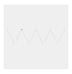 LedsC4 - Luminaria colgante Super ATTIC rectangular 2200mm 4xE27 23W blanco negro