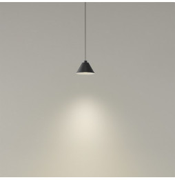 LedsC4 - Luminaria colgante D-TRACK cónica cable 2200mm E27 40W negro