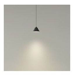 LedsC4 - Luminaria colgante D-TRACK cónica cable 2200mm E27 40W negro