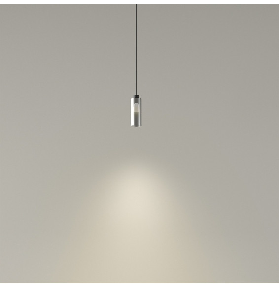 LedsC4 - Luminaria colgante D-TRACK cilindrica 100 cable 2200mm E27 40W negro