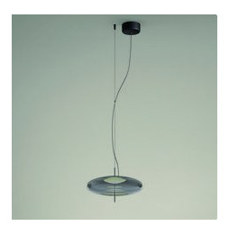 LedsC4 - Luminaria colgante PLAT sempotrable LED 10,5W 2700K corte de fase negro 762lm